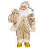 12.6 Inch Santa Figurine Doll Xmas Standing Santa Decoration for Room Fireplace Tabletop