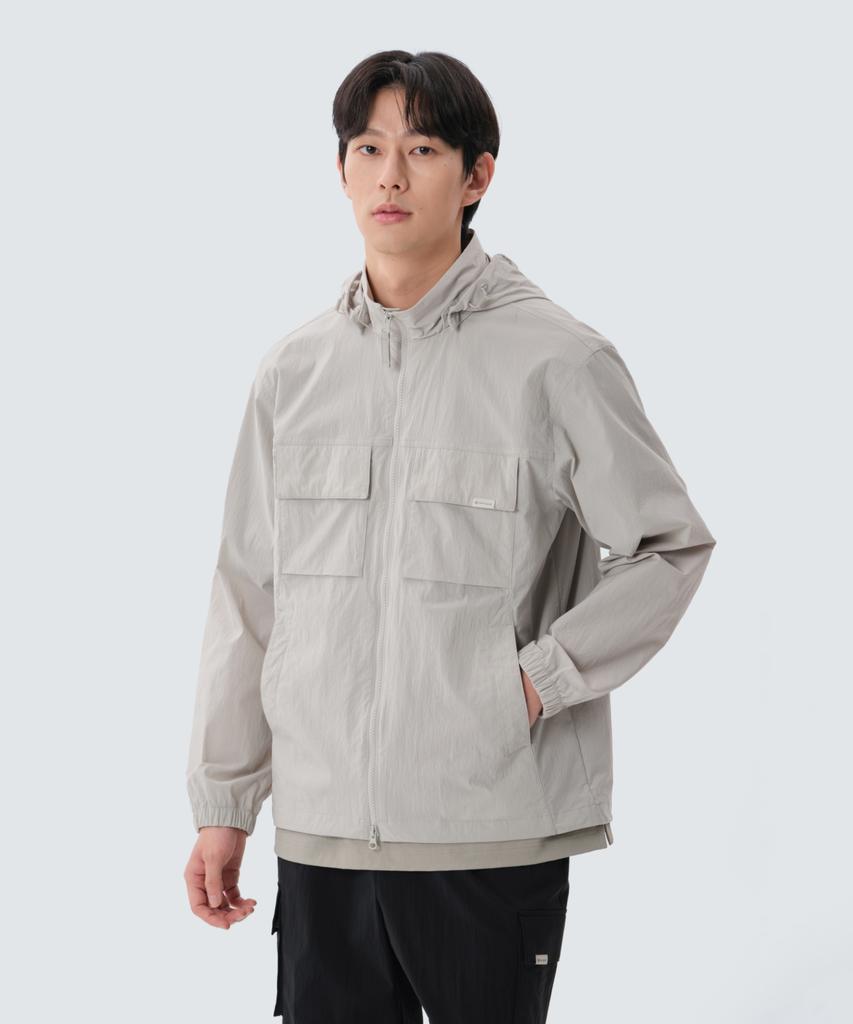Ветровка Snowpeak Apparel со съемным капюшоном Root (S25Mmrwb62) Светло-бежевый