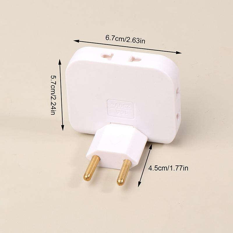 Вращающаяся на 180 градусов розетка 3-в-1 EU Plug Converter Удлинитель для путешествий EU Multi-Plug Тонкий беспроводной адаптер для розеток Розетки