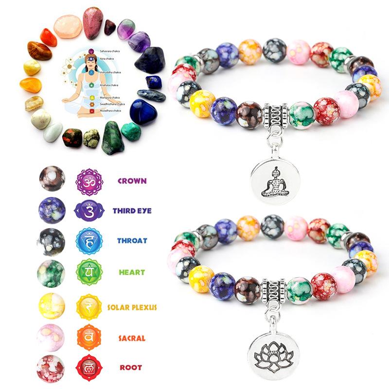 Hot Sale Acrylic Rainbow Beaded Bracelet, Handmade Colorful Balance Bead Stackable Wrist Jewelry