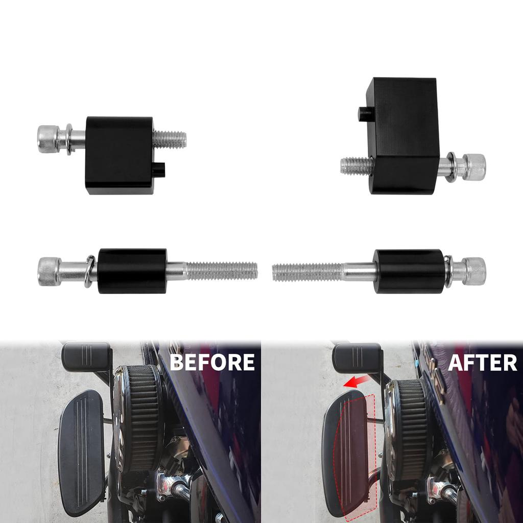 HDBUBALUS Motorcycle Rider Floorboard Extension Pacer 1-1/4" Extension Kickstand Extender 1.25" Kit for Harley