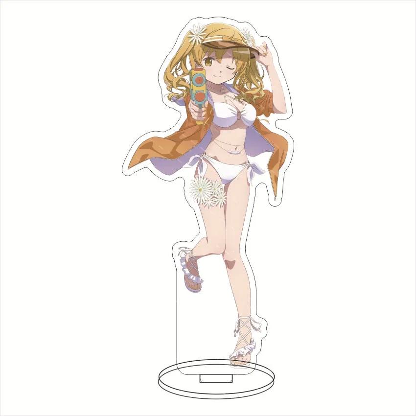 Anime Madoka Magica Acrylic Decorative Crafts Toy 15cm Akemi Homura Tomoe Mami Collectible Figures Desktop Home Decoration