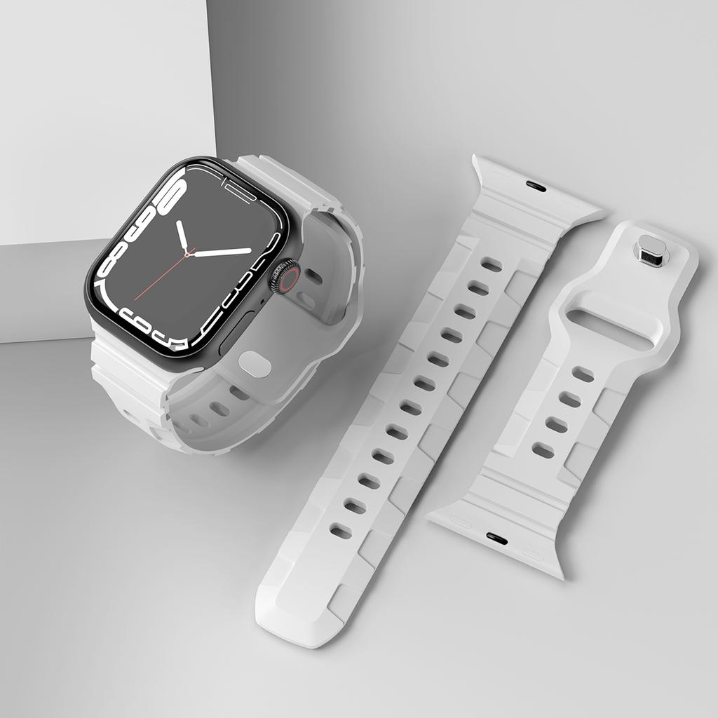 Силиконовый ремешок для Apple Watch, ремешок 49/45/41/40/44/38/42 мм, резиновый браслет для iWatch series 3 5 6 se 7 8 Ultra Band