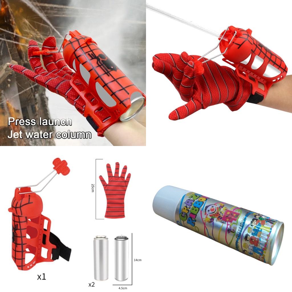 Игрушечные перчатки-паутинники для детей на Хэллоуин для ролевых игр с функцией распыления паутины