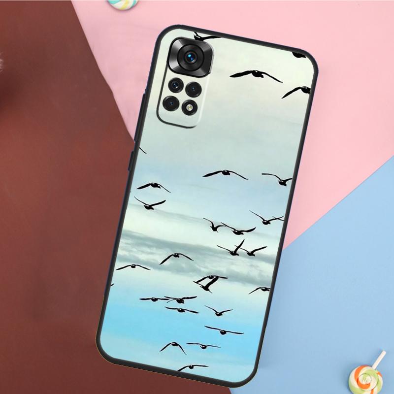 Чехол с узором «Коллаж из ласточек» для Xiaomi Redmi Note 13 14 Pro 12 11 9 10 9S 10S 11S 12S Redmi 14C 10C 12C 13C