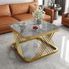 Modern Luxury Sintered Stone Square Coffee Table for Small Living Spaces