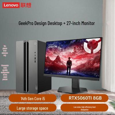 Lenovo Игровой и дизайнерский настольный ПК GeekPro с 27-дюймовым монитором (Китайская версия)