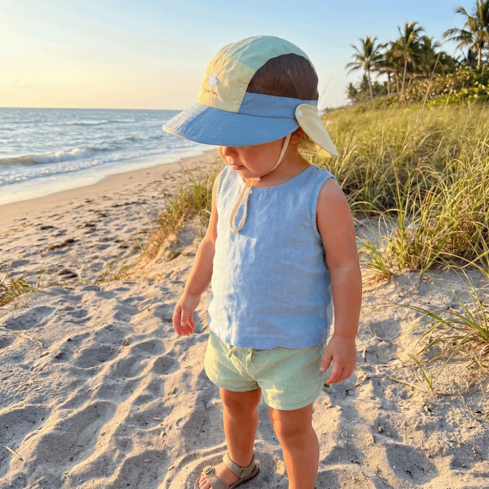 Macaron Color Quick-Dry Bucket Hat Thin Detachable Cap Animal Cartoon Children Sun Hat  Summer