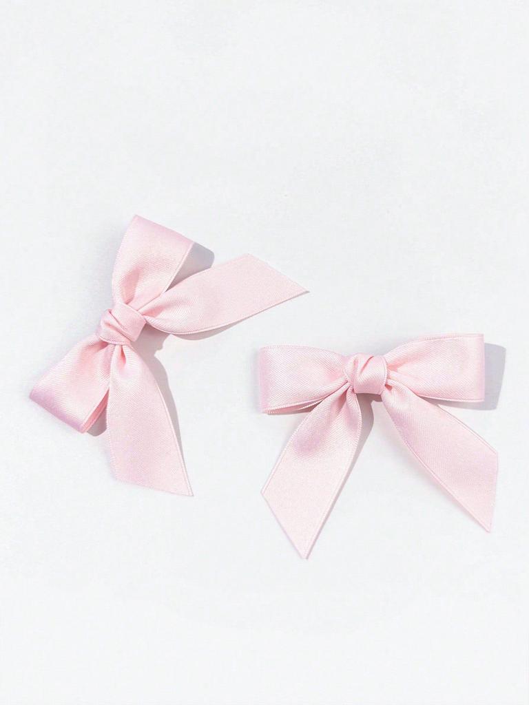 2 pieces of women's solid bow hair clips suitable for daily wear, weddings, music festivals, bow hair accessories