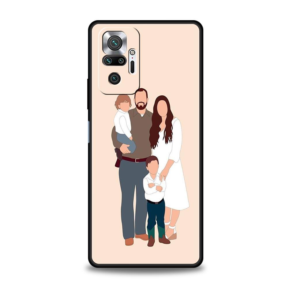 Чехол для телефона для Xiaomi Redmi Note 13 12 5G 9S 9 8 10 11 Pro 9T 13C 12C 10C 9C 9A 7 Pro Мягкий силиконовый чехол Девочка Мама Семья
