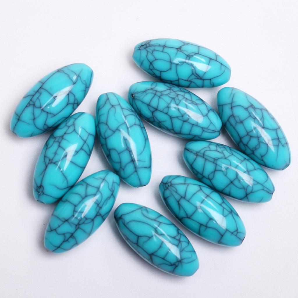 Зеленые имитированные бирюзовые геометрические бусины-разделители для изготовления украшений