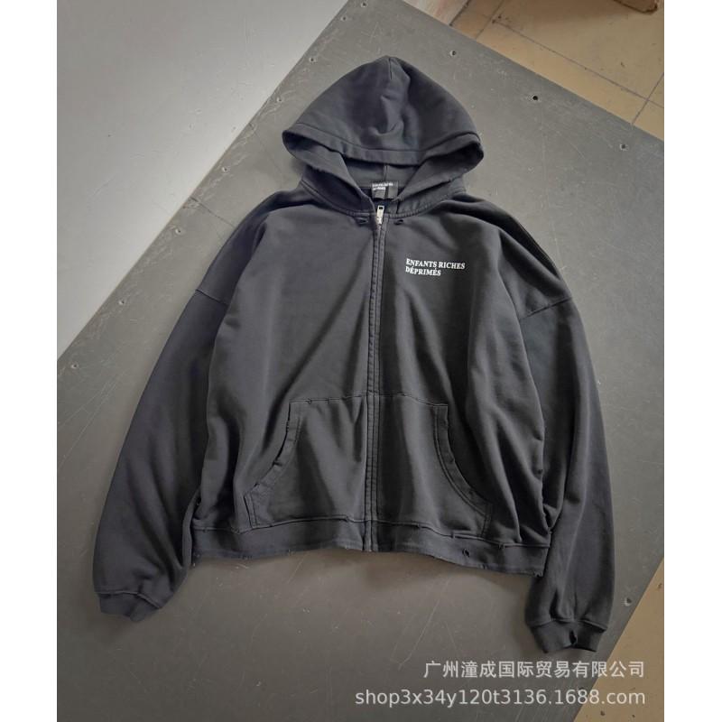 Oversized Washed Cotton Hoodie With Letter Print Unisex Streetwear Fall Casual Sweatshirt