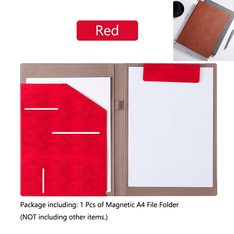 University A4 Leather Padfolio Portfolio Folder Magnetic Clipboard Business Executive Folders Documents Holder Organizer Office