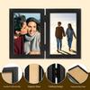 Double/Triple Photo Frame 180°Foldable Hinged Picture Frame Stand Vertically On Desktop Photo Frame with Glass Front Photo Frame