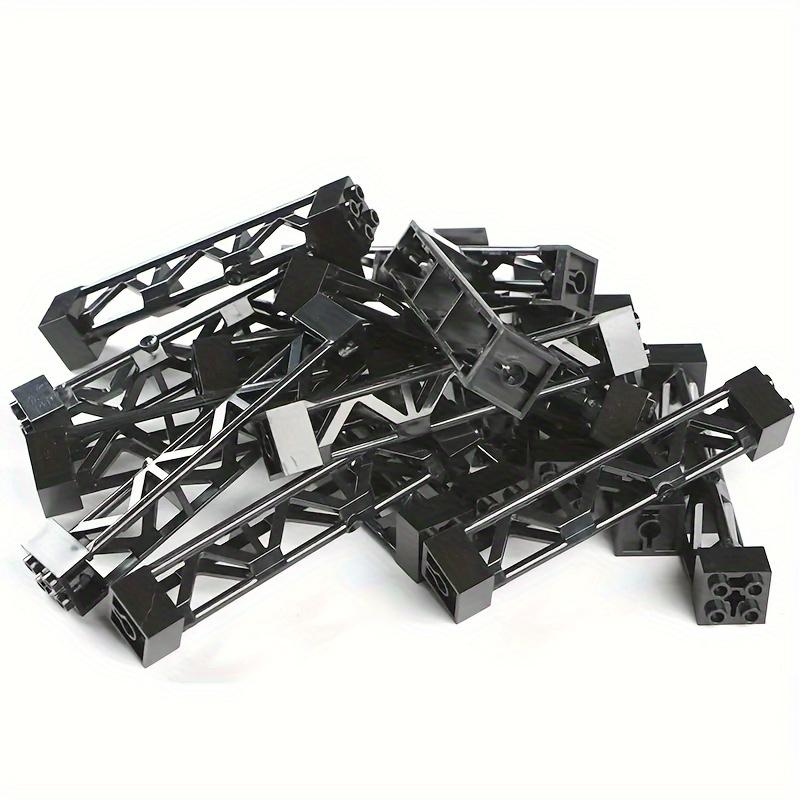 Нетоксичные 20 шт. Черные Строительные Блоки Города Поезд Машина Опора Колонна Балка 2X2X10 Военные Кирпичики Игрушки Совместимые 58827 95347