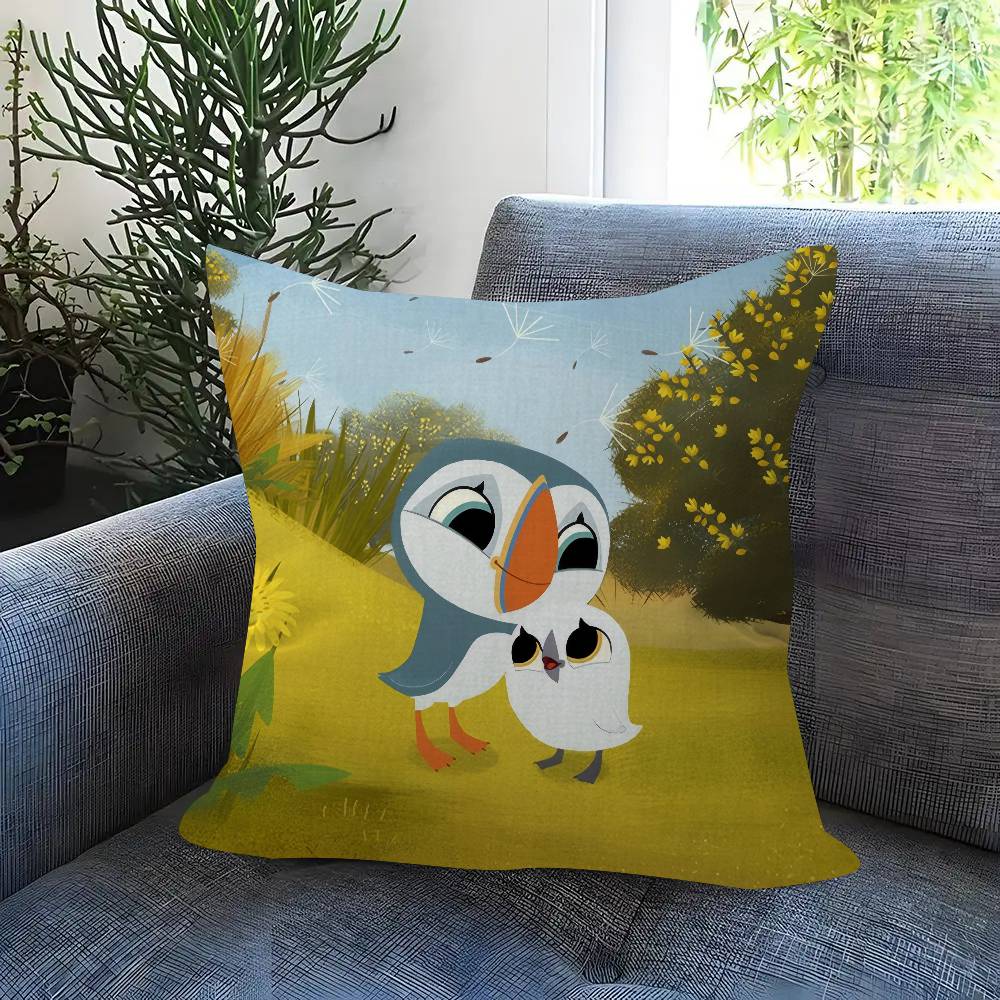 Мультяшная Подушка-Камень P-P-Puffin Подарок Декор для Дома и Офиса Спальни Дивана Автомобиля Чехол для Подушки 45X45