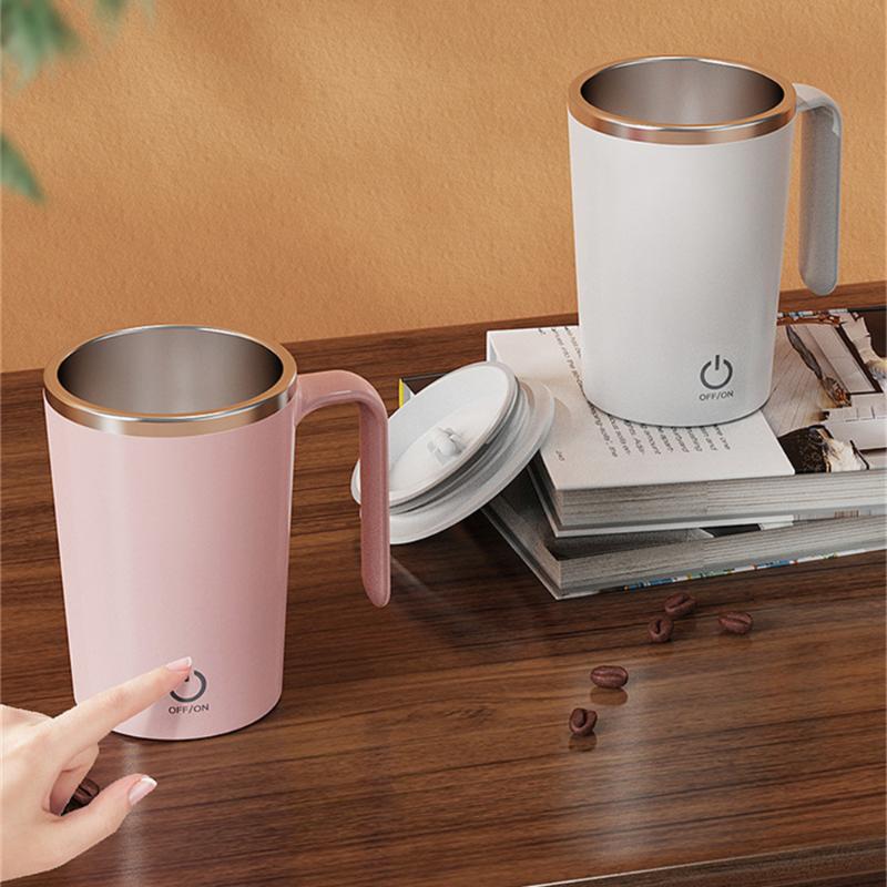 Автоматическая чашка для воды с перемешиванием, электрическая чашка для кофе, чашка для молока, автоматическая вращающаяся чашка для сока из нержавеющей стали