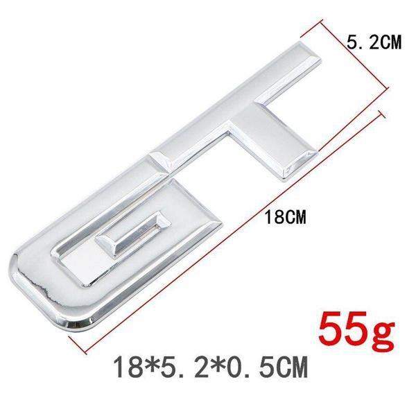 3d Metal Car Logo Gt Sticker for Mustang Auto Rear Trunk Tailgate Letters Font Car Rear Trunk Body Emblem Stickers