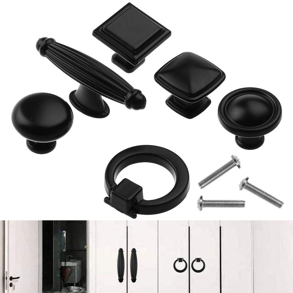 Variety Style Black Series Dresser Cabinet Drawer Knob Wardrobe Pulls Door Handle Cabinet Pulls