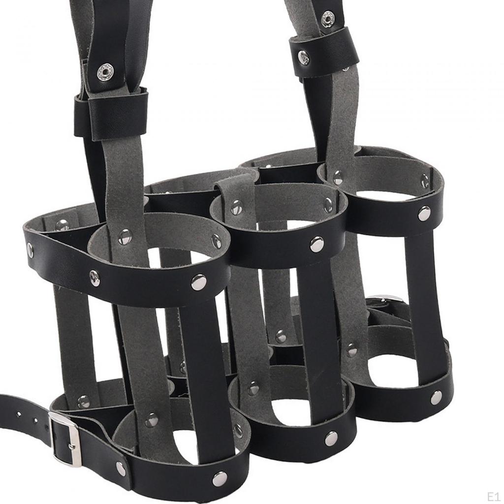 Beer Bottle Holder for Bicycle, Leather Holder, Drink Travel And Hiking