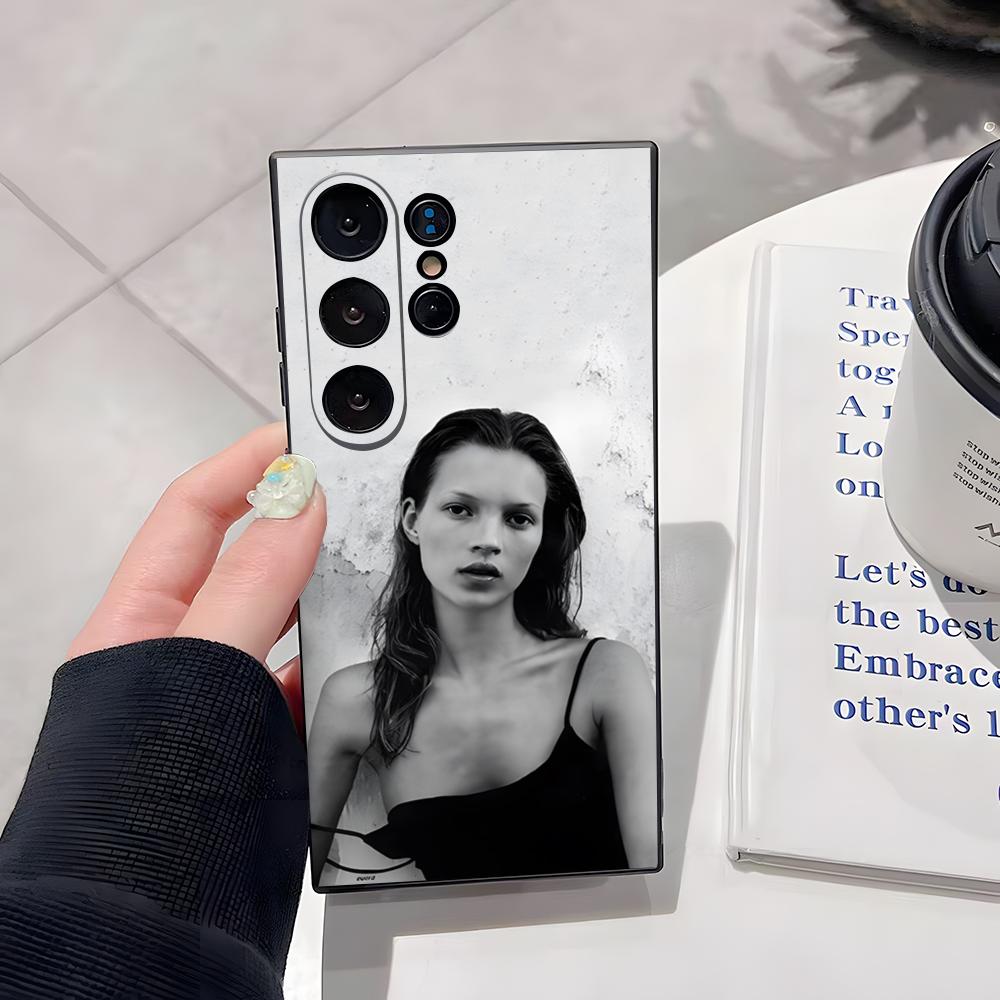 Sexy Supermodel Kate Moss Phone Case For Samsung S26 Ultra S25 Edge Ultra S23 S22 S21 S20 Ultra Plus S24 Fe Cover