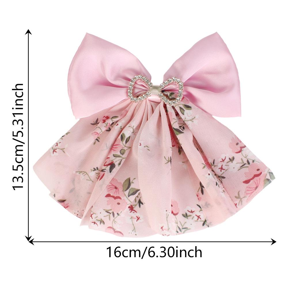 New Pink Bow Hair Clip for Women, Back of Head Hair Accessory, Simple and Fashionable Hairpin for Girls