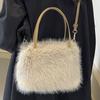 Autumn New Hair Bag Fashion Trend Women's Handbag Texture Large Capacity Small Square Bag Foreign Style Plush Bag