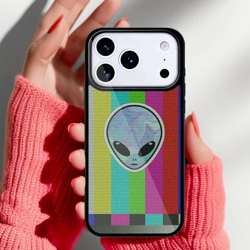 Эстетичный милый мультяшный инопланетный чехол для телефона iPhone 17 16 15 14 13 Pro Max Задняя крышка для 12 11 Pro Coque