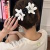 Забавная ткань белая маленькая заколка для волос женская модная милая уникальный дизайн заколка-краб нишевая личность темперамент аксессуары для волос женские