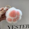 1 шт. брелок милый брелок аксессуары пушистый кошачий коготь кавайный кулон подвесной декор плюш