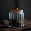 Zhi Nian Hua Hammered Ribbed Glass Tea Canister