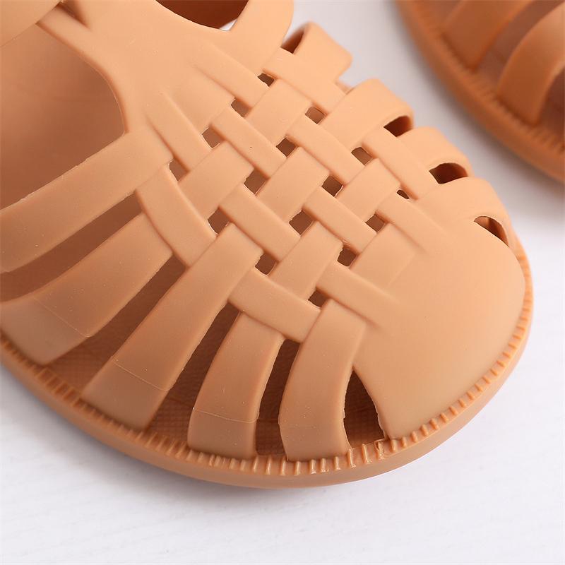 Летние детские сандалии для маленьких девочек, мягкая нескользящая обувь принцессы, детская пляжная обувь ярких цветов, повседневные римские тапочки для мальчиков