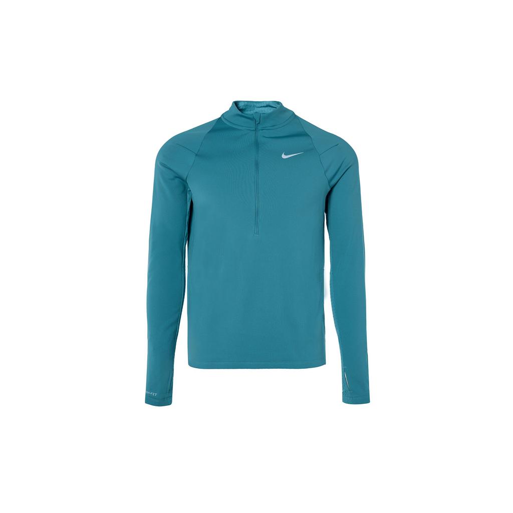 Nike Футболка для бега с длинными рукавами Therma-Fit Element Half-Zip, рукавами реглан и нашивкой с логотипом, мужская, синяя DV9298-379
