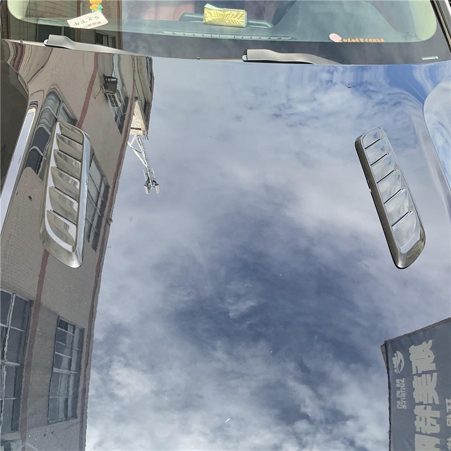 Universal Car Hood Vent Louver Scoop Cover Air Flow Intake Carbon Fiber Look Kit