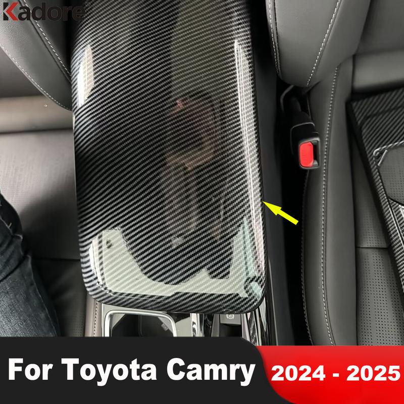 Для Toyota Camry 2024 2025 Панель-накладка на центральный подлокотник из углеродного волокна, Декоративная накладка на салон, Аксессуары
