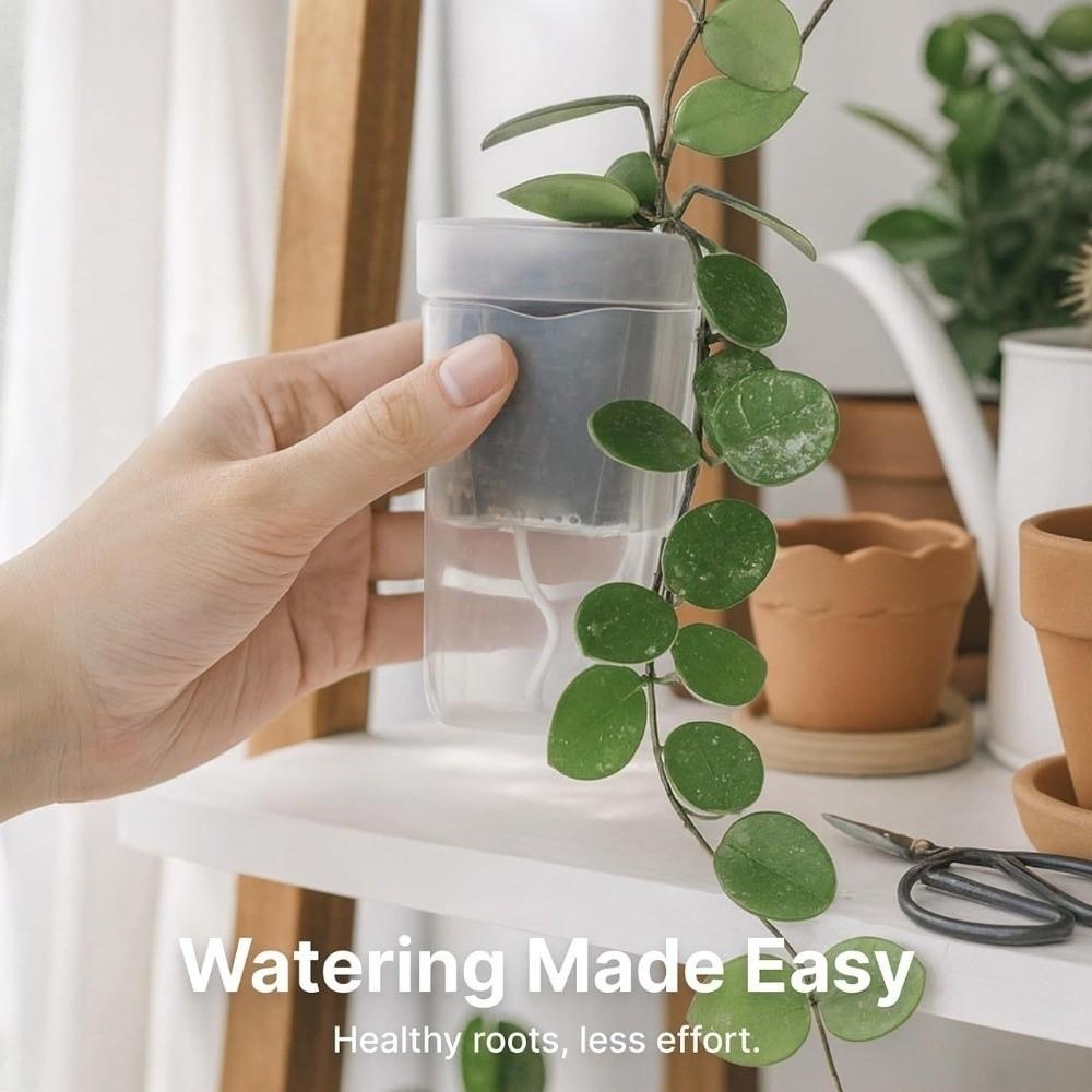 12 Set Dual Layers Self Watering Pots Clear Plastic Seedling Plant Pot  Plant Propagation
