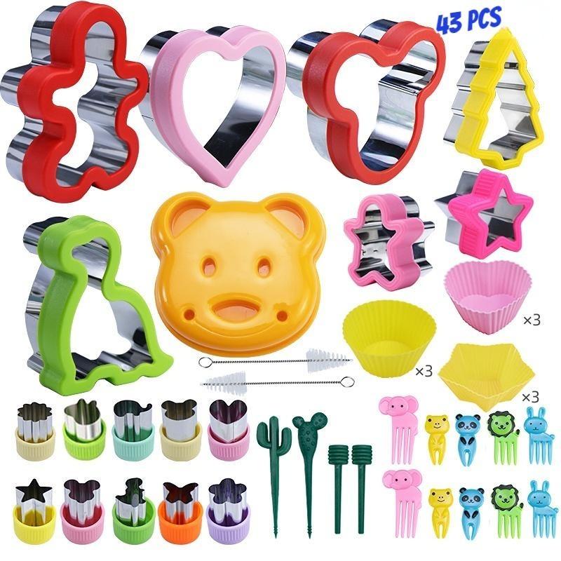 Резак для сэндвичей, набор формочек для печенья для детей, включая формочки для сэндвичей, формочки для овощей и фруктов, формочки для печенья в форме сердца