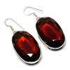 Mozambique Garnet Gemstone 925 Sterling Silver Gift Jewelry Earring 2.05" I7G08