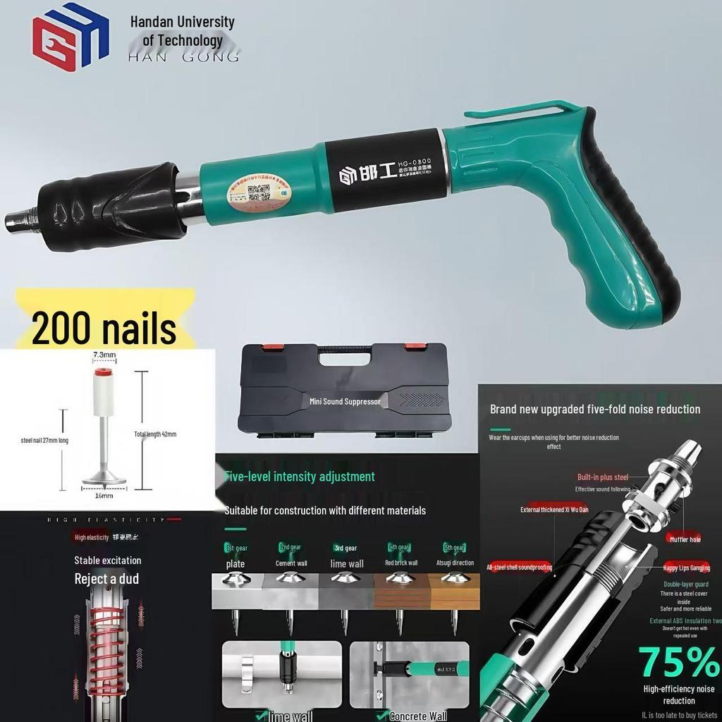 Compact Ceiling Fastener: Lightweight, Adjustable Nailing Tool for Wire and Pipe Clamping