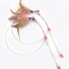 Товары для животных Длинный стержень Стальная проволока Дразнилка для кошек Перо Колокольчик Интерактивная саморазвлекательная игрушка для кошек, устойчивая к укусам
