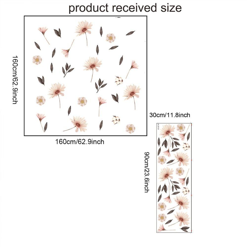 Boho Flowers Wall Stickers Watercolor Wall  Art INS Murals  Nursery Kindergarden