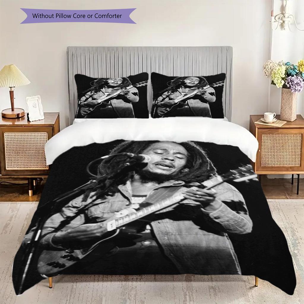 Bob Marley Performance Set Bedding 1 Duvet Cover 2 Pillowcase Without Core Soft And Comfortable Duvet Cover And Pillowcase Bedding Set