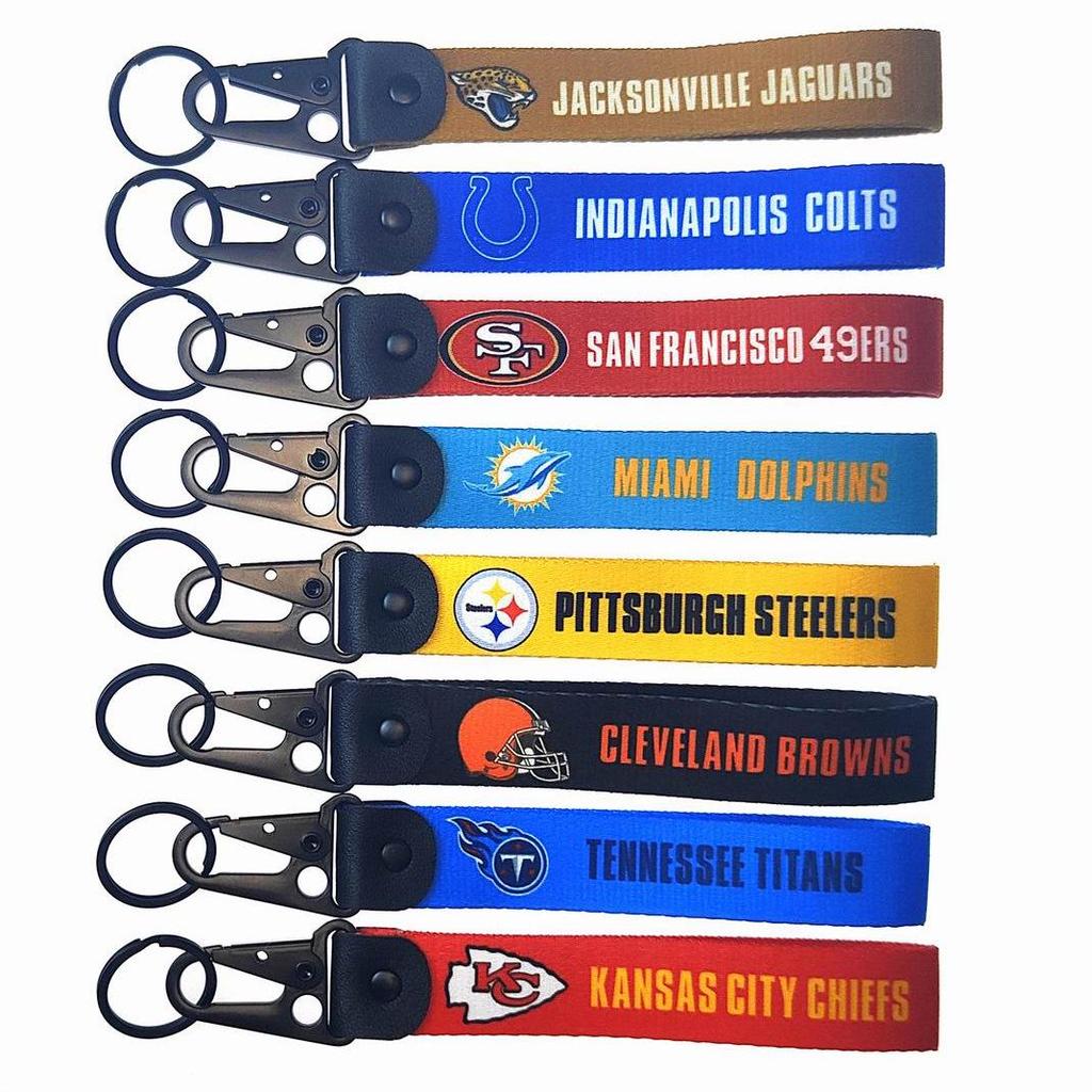 Exclusive NFL Football Short Phone & Key Wrist Strap Lanyard