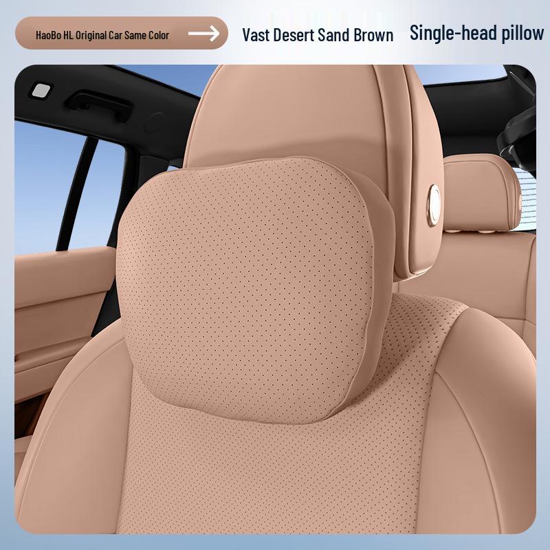 Essential Car Interior Set: Haobo HL Headrest, Lumbar Support, Neck & Waist Protection.