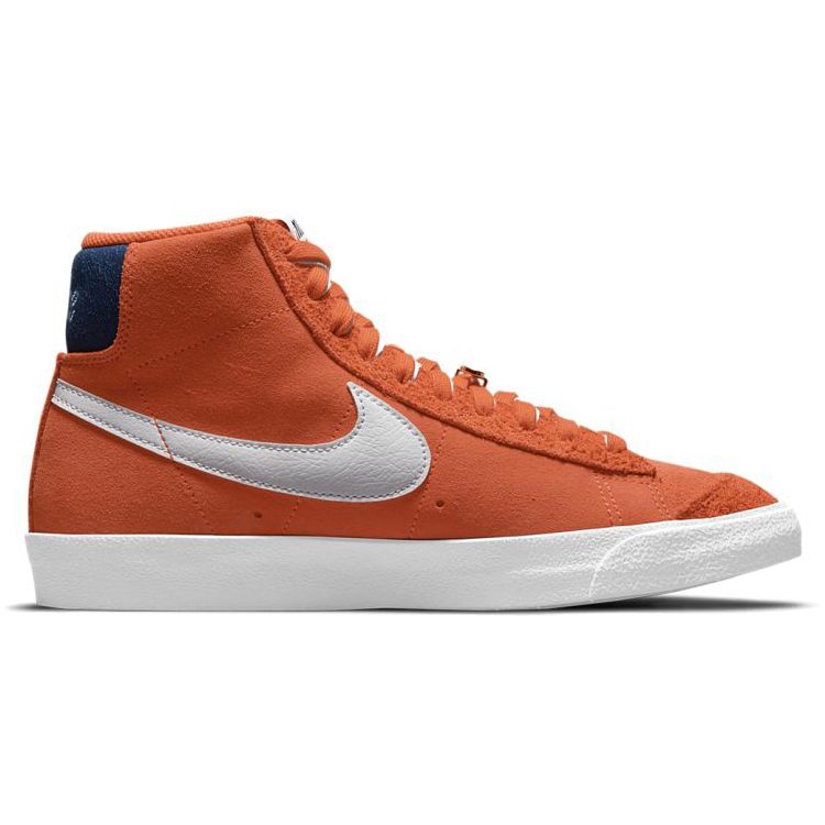 Nike Blazer Mid 77 First Use — оранжевые мужские кроссовки белые темно-королевские-синие DC3433-800