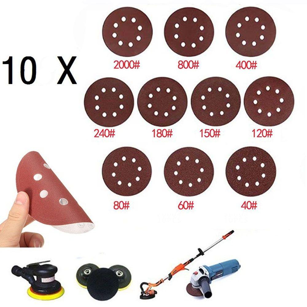 Perforated Replacement Sanding Discs Polished Red Sandpaper Self Adhesive Oxide Dry Sandpaper