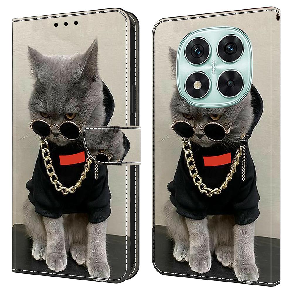 Кожаный чехол с рисунком для Xiaomi Redmi Note 14 Pro+ 5G, кошелек-подставка, откидная крышка для телефона