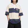 adidas originals CHARR Cartoon Striped Colorblock Polo Shirt Yellow HR3467