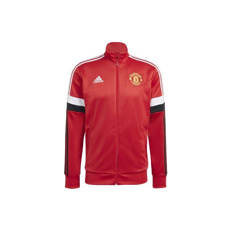 adidas Мужская спортивная куртка с 3 полосками Manchester United, красная GR3887