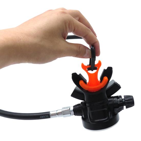 Держатель для октопуса с черным пластиковым зажимом, дайвинг, 2-я ступень дыхательного регулятора, держатель октопуса, зажим для мундштука для подводного плавания